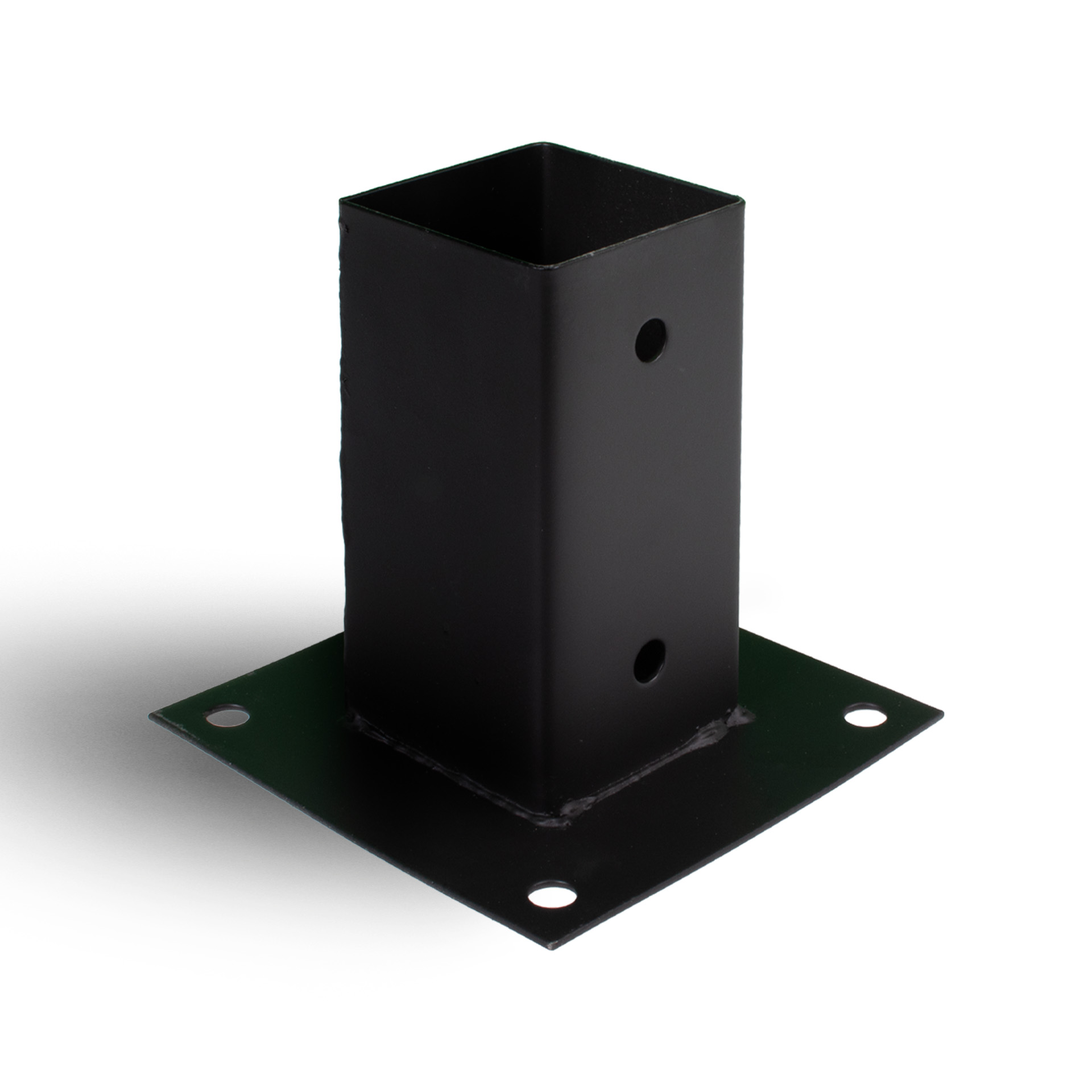 Aufschraubhülse (71 mm) für Vierkantpfosten, pulverbeschichtet, schwarz